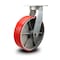 Service Caster 12 Inch Extra Heavy Duty Red Poly on Cast Iron Wheel Swivel Top Plate Caster SCC-KP92S1230-PUR-RS - alternate 1